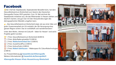 Facebook-Post vom 28. August 2025