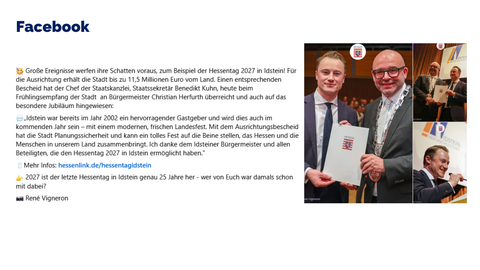 Facebook Post vom 20.03.2026 