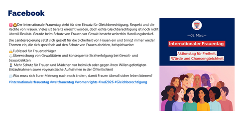 Facebook-Post vom 8. März 2026