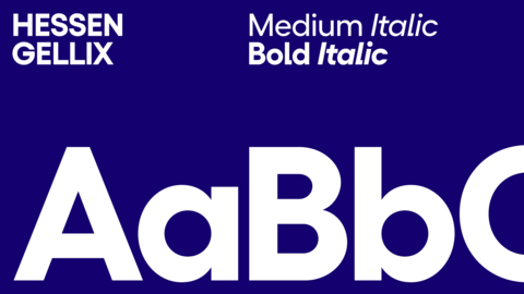 Die neue Schriftart "Hessen Gellix"