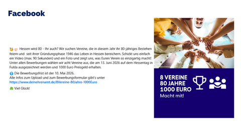 Facebook Post vom 2. April 2026