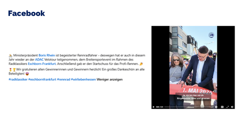 Facebook Post vom 01. Mai 2026