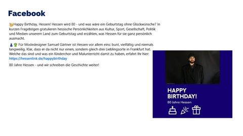 Facebook Post vom 24. April 2026