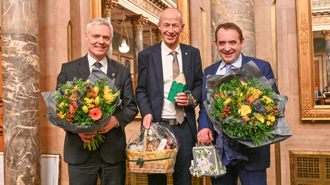 Dr. Manuel Lösel, Armin Schwarz und Prof. Dr. R. Alexander Lorz
