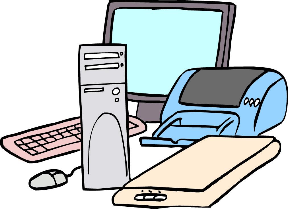 Digitale Geräte Ein Computer und andere digitale Geräte.